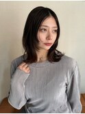 鎖骨ミディ/外ハネ/顔周りレイヤー/ミディアム【高円寺 中野】