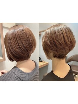 【小顔補正カット】が大人気!フォルム重視の巧みなカット技術で、360度どこから見ても美しいスタイルに♪