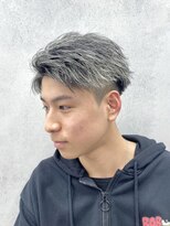 ルースト 西院店(ROOST)&nbsp;リバースアップバング/ホワイトフルメッシュ/ツーブロック