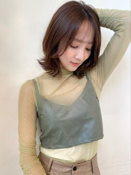 カナン(CANAAN) くびれミディボブ　小顔カット　シアーベージュ