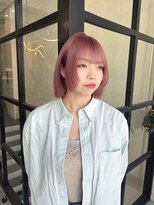 メゾンハル(Maison HALU)&nbsp;ペールピンク×ボブ顔周りレイヤー