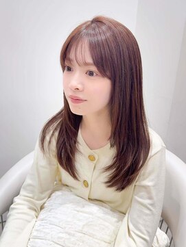 ノエシキカ(noe sikika) ホワイトグレージュ/デジタルパーマ/チェリーブラウン/栄l46