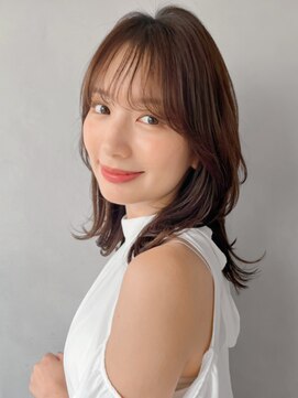 リヤン 表参道(lyann) 小顔カットシースルーバングレイヤーカットくせ毛風カール