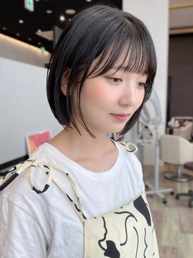 ケーツー あべのキューズモ-ル店(K-two) ぷっっとボブ*前髪ありボブ*ナチュラルボブ*黒髪*地毛風カラー
