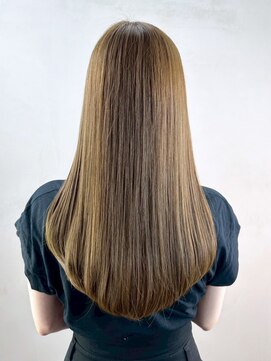 アルバム 銀座(ALBUM GINZA) おくれ毛前髪カットオリーブベージュロング_ba557221