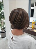 乾かすだけでまとまる時短ショートボブ