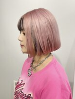リグ 横浜(Lig.)&nbsp;モーヴピンクヘアブリーチダブルカラーバーガンディヘイリーボブ
