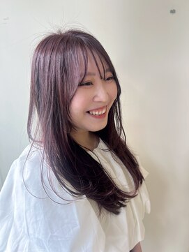 ベンチ(bench) ピンクバイオレット/顔まわりレイヤー/千葉美容室