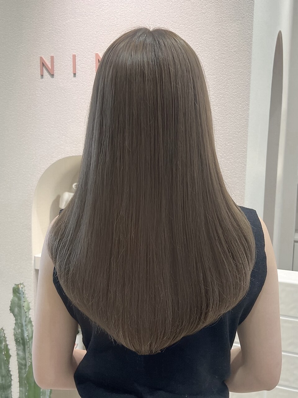 ピンクベージュ/ブリーチなし/表参道/原宿/女性美容師