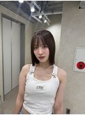 結べるあご下３センチボブ