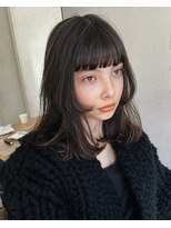 ロン(ron) フレンチなミディアムボブ/重め/ダークブラウン/ モカブラウン/