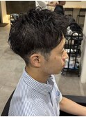 メンズカットスパイキーショート刈り上げナチュラルパーマ