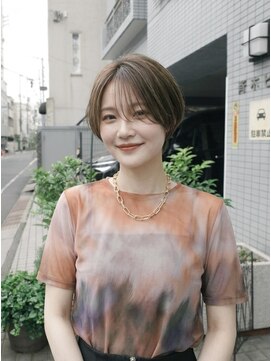 キビト(kibito) 新宿若松河田曙橋ミルクティーベージュハンサムショート20代30代