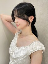 エラン トウキョウ 学芸大学店(elan tokyo)&nbsp;結んでも可愛い顔まわりカット/黒髪/デザインカット