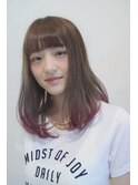 透明感のあるアッッシュカラーセミディ【ITSUKI】