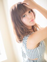 ブルー(BLUE)&nbsp;*CUORE水戸*…外国人風ルーズな無造作カール小顔セミディb