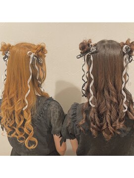 ヘアセット アリエス 新宿駅前店(aries) ハーフツインおだんご