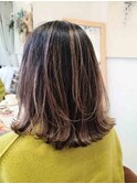 ハイライト×切りっぱなしボブ♪