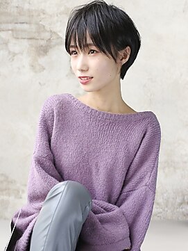 ヘアーアンジェ 南矢野目店(Hair ange) 【イルミナカラー×髪質改善TR】耳かけショートスタイル