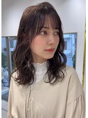 縮毛矯正ミニウルフテラコッタデジタルパーマくすみブルー
