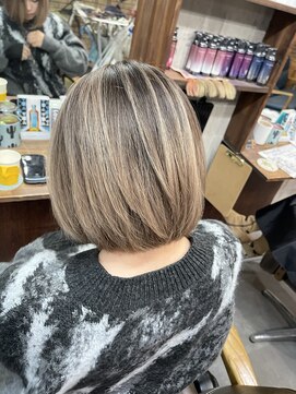 ラフ(LAFF) #黒髪#ボブルフ#ネビージュ#小顔#ワンレン