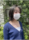 透け感グレージュ