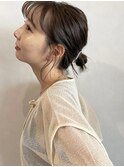 ベージュカラー/ブリーチなしカラー/透明感カラー/ヘアアレンジ