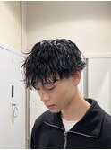 【平山 明樹】メンズ似合わせカット+波巻きスパイラルパーマ