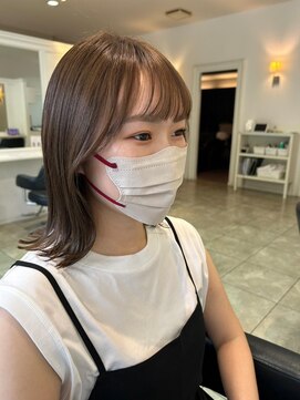 ビビグランジュテ(BiBi) 高知 南国市 BiBi glandjete 切りっぱなし 透明感くすみベージュ