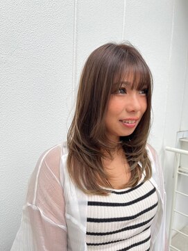 ネウィ ジャム 町田(newi JAM) ワンレンボブ前下がりショート内巻きワンカール鎖骨ミディアム