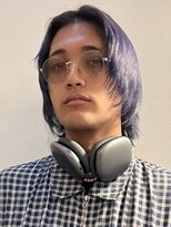 ヘアカロン 熊本本店(Hair CALON)&nbsp;メンズダブルカラーパープルメンズミディアム熊本