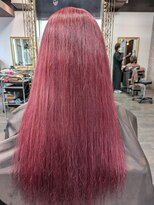 アクロス ヘアー デザイン 蒲田東口(across hairdesign) ダブルカラー　レッドピンク