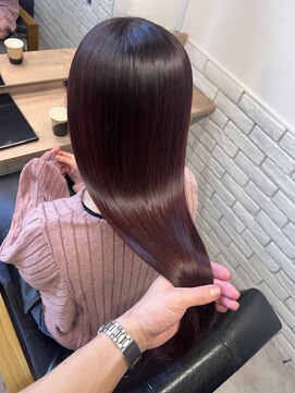 モク(mok) 深みワインレッド韓国ヘア