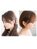 韓国風顔周りカット(前髪含む)＋スタイリング　￥2200　/会津若松