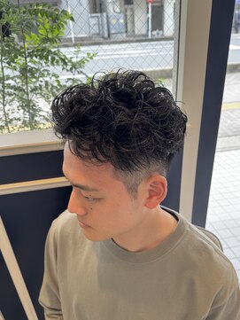 アンソル オブ リシェール(N'SOL of RICHAIR) スパイキーショート/ピンパーマ/ブルーブラック/南越谷