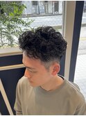 スパイキーショート/ピンパーマ/ブルーブラック/南越谷