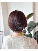 垢抜けショートヘア/襟足すっきり/ピンクベージュ