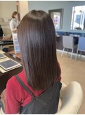 20代30代透明感グレージュ×レイヤーカット小顔ヘア