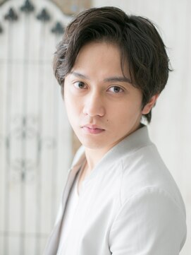 モッズヘア メン 仙台愛子駅前店(mod's hair men) 20代30代アップバング波打ちパーマメンズカットa仙台愛子