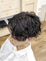メルシー トータル ブランディング サロン(merci TOTAL BRANDING SALON) メンズ波巻パーマ ツーブロックセンターパート