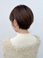 リノア 西梅田 福島(Linoa)&nbsp;梅田/髪質改善/艶髪ブラウン×丸みシルエット☆大人ショートボブ