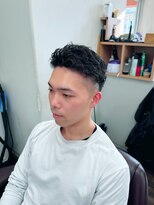 ヘアサロン ビッグベアー(hair salon Big Bear) ナチュラルパーマ オールバック ツーブロック刈り上げスタイル