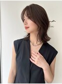 上品な大人くびれミディ透明感グレージュ