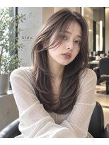 シヨン(ciyon.)&nbsp;韓国風ロングレイヤー/顔まわりカット/ダークグレージュ