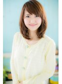揺らぎカールの…お嬢様セミディ