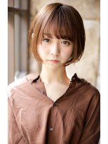 カライングドゥ(ing deux) 大人可愛い20代30代40代黒髪前下がりショートボブ丸みショート◎