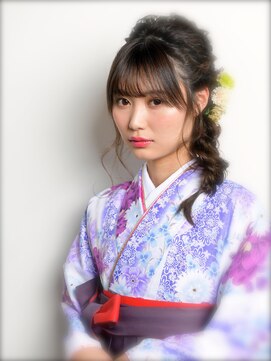 ネオリーブアオバ 高田馬場店(Neolive aoba) 【高田馬場/aoba】2019年卒業式ヘアアレンジ　袴着付け