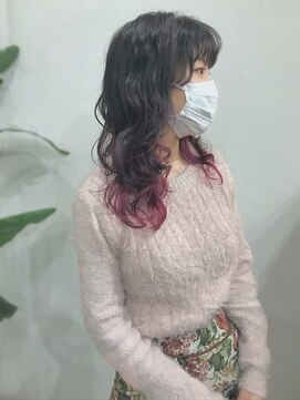 アリウス(ALIUS by posh) 【ALIUS 池袋 小川】インナーカラー×カシスピンク