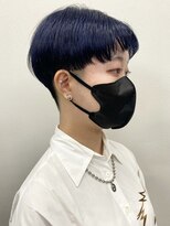 コト 福井大和田店(coto)&nbsp;福井　大和田　刈り上げショート　ネイビーカラー　ケアブリーチ