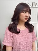 韓国風ヘア ピンクブラウンカラー